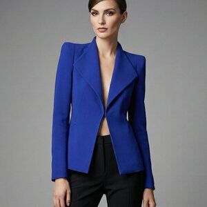 REISS Sunny Lapel Detail Jacket Passion Blue